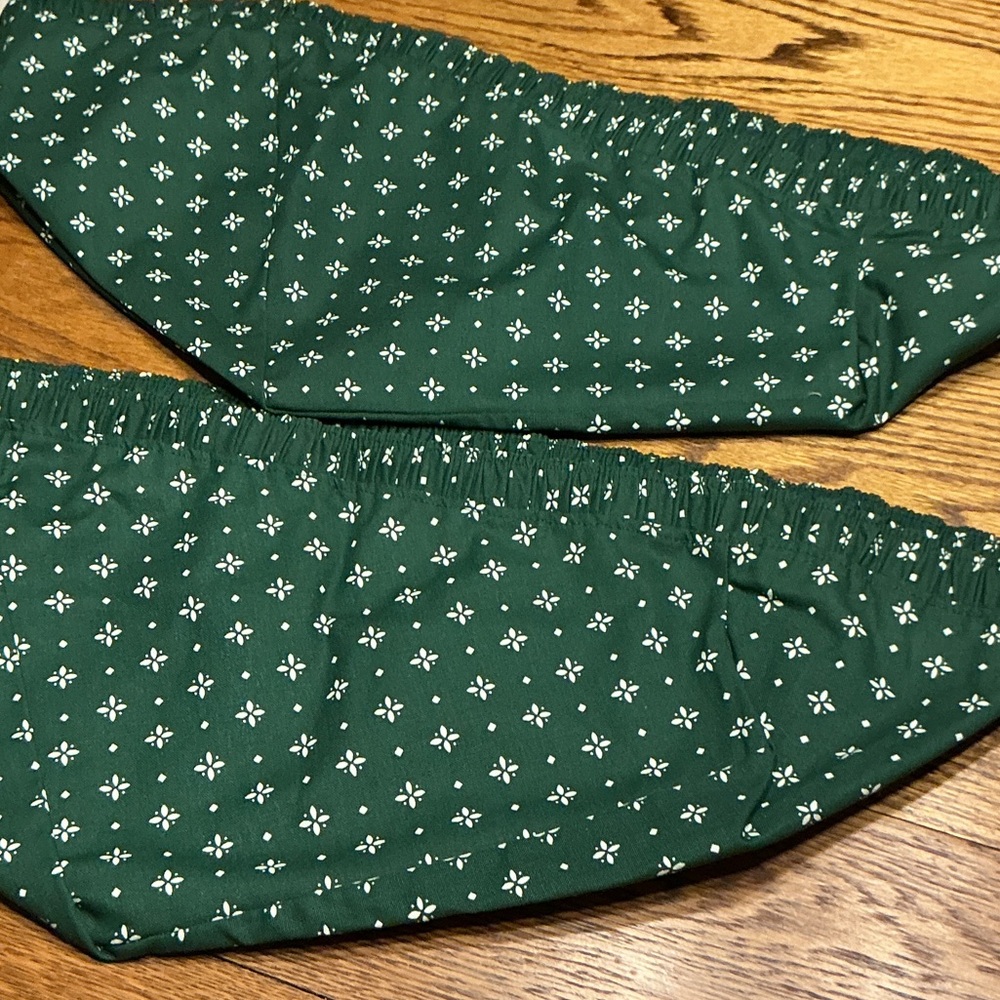 Two Longaberger Heritage Green Liners for Book Keeper Basket